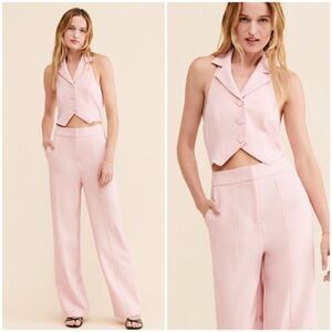 Michaela Vest Front Jumpsuit Pink The Reckless
